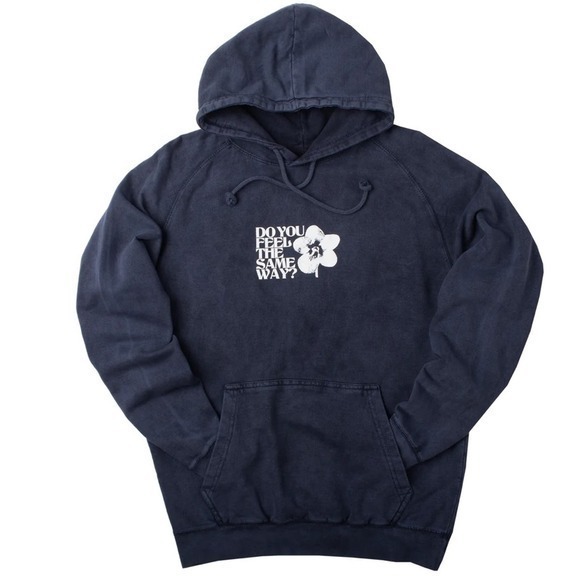 Altru Garden Center Flower Hoodie Sweatshirt in Pigment Dye Navy Size S NWT